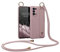 kwmobile Hülle kompatibel mit Oppo Find X3 Lite - Handyhülle mit Schlaufe Ring - Handy Cover Case in Winter Rose