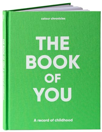 Colour Chronicles - Childhood Memory Book for Ages 1-16 | Ideal 1st Birthday Gift | Fill-in Journal for Kids & Parents | Fun & Inclusive Family Keepsake | Cloth Covered Hardback | 112 Pages - Green