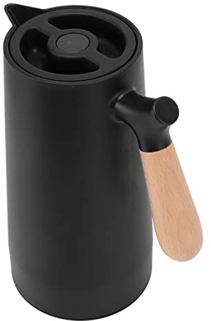 RTLR 1 Liter Thermoskanne, Abnehmbare Isolierflasche für den Hausgebrauch (Schwarz)