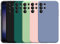 Cover in Silicone per Samsung Galaxy S23 Ultra (6,8), 5 Custodia Morbida in TPU Silicone Opaco Sottile con Protezione della Fotocamera (Nero + Verde Scuro + Verde + Rosa + Azzurro)