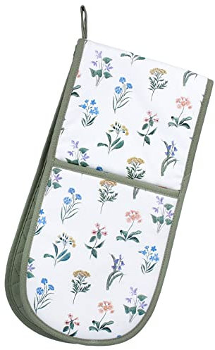 Gisela Graham Wild Flower Design Double Oven Glove
