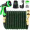 Esvyit Gomma Canna Acqua Giardino 15 metri, Tubo Estensibile con Spruzzo 10 Funzioni, Irrigazione Flessibile con 1/2” 3/4” Adattatore per Innaffiare e Pulire