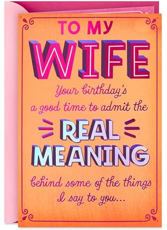 Hallmark Funny Birthday Card for Wife (Really Mean It)