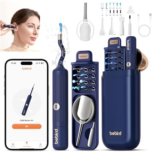 Otoscopio, 1080P Pulizia Orecchie con Telecamera, Detergente per le Orecchie Con 6 luci LED, Pulitore auricolare Wi-Fi a 360° con pinzette, design impermeabile IP67, adatto per iOS e Android