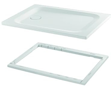 BetteUltra Rechteck-Duschwanne mit Minimum-Wannenträger, 1400x1000x35mm, 5838-000T1, Farbe: Weiß