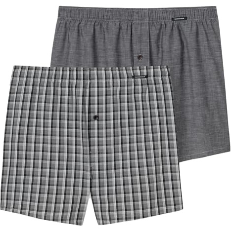 Schiesser - Web - Boxershorts - 2er Pack (8 Schwarz)