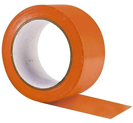 SHOP-STORY Ruban adhésif de chantier multi usage, masquage réparation - PVC orange - 33 m x 50 mm - BTP, bâtiment, travaux de plâtrage, peinture, isolant
