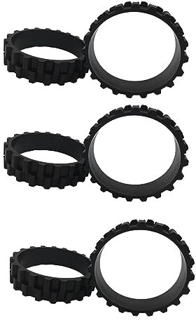 ORCOW 6X Pneumatici for Ruote compatibili con XIAOMI 1St 1S Robot aspirapolvere Roborock S50 S55 S5 Max Ruote Antiscivolo MIJIA