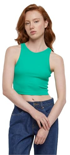 Urban Classics Women's Tb1498-ladies Cropped Rib Top Undershirt, Ferngreen, 5XL