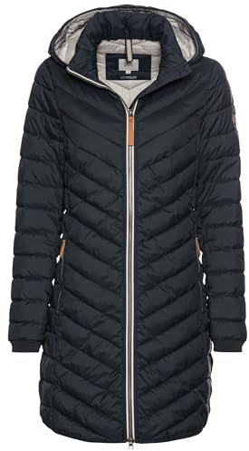 camel active Damen Steppmantel mit Fischgrat-Muster Nachtblau, womenswear-48