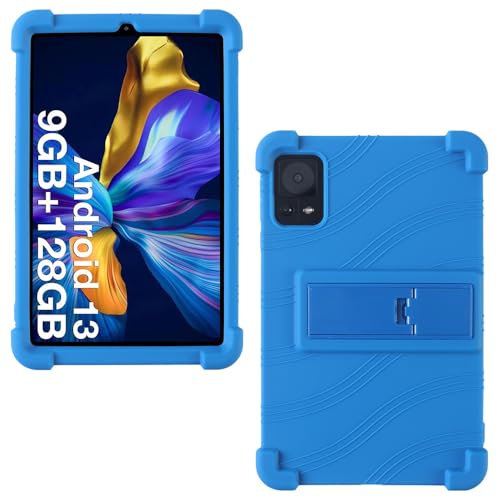 AKNICI Funda de Silicona para DOOGEE T20 Mini/Pro Tablet 8.4 Pulgadas, Protectora Con Función de Soporte, Azul