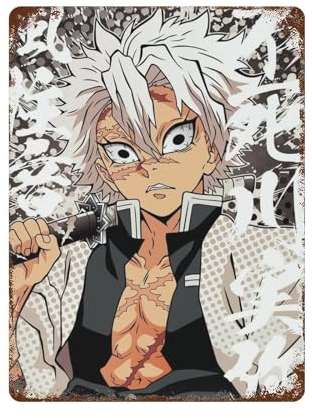 FUCIIhUUN Anime Dämonentöter Untoter Kawa Minya Poster, Wanddekoration, Kunst, Metallblechposter, moderne Heimdekoration, Kunst, Metallposter, Hausbar, Laden, Dekorationen, Vintage-Schild, Geschenk,