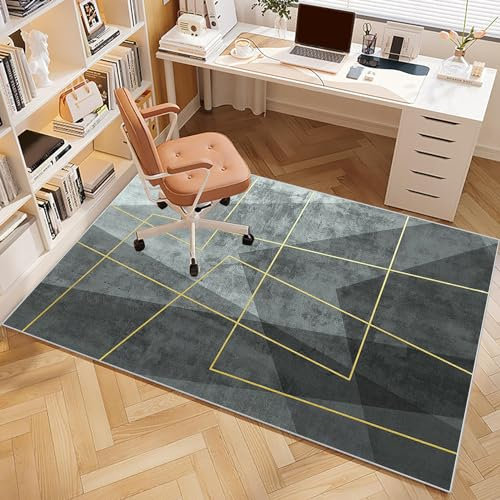 Tappeto Gaming Pavimento, Antiscivolo Tappetini per Sedie da Ufficio, Tappeto Salvapavimento Protezione Parquet e Pavimenti Duri, Tappeto Rettangolare per Sedia a Rotelle 70 x 100 cm