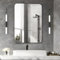 CASSILANDO Wandspiegel Badezimmerspiegel, 50x71cm schwarzer rechteckiger Spiegel mit Aluminiumlegierung Rahmen, abgerundete Ecke hängender Spiegel Dekor für Eingang, Schlafzimmer, Wohnzimmer