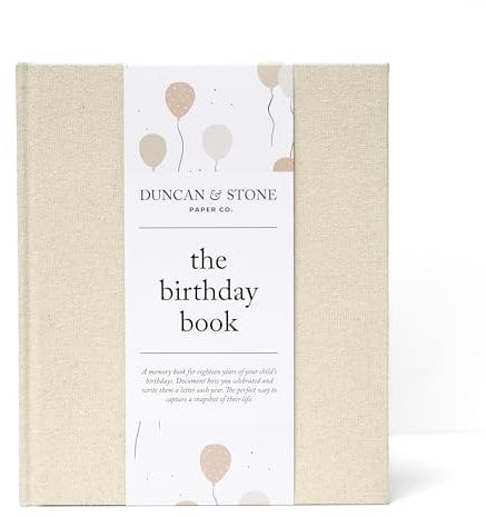 Duncan & Stone Baby-Erinnerungsbuch und Fotoalbum | Baby-Geschenk für neue Mutter | Meilenstein-Scrapbook für neue Mutter | Erstjahrstagebuch für Neugeborene (Goldstaub) (80 Seiten)