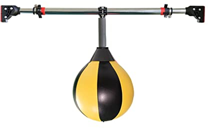 dsmsdre Hängende Türrahmen-Boxsäcke, Speed-Boxsäcke für Kinder/Teenager/Männer/Frauen, für Anti-Stress-Fitness/Stressabbau (Schwarz+Gelb)