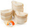 GYOTUU 100pcs Wooden Sushi Serving Tray, Disposable Wooden Bamboo Boats, Disposable Wooden Plates, Disposable Bowls for Appetizers Snacks Finger Foods for Weddings, Birthdays, Parties 8.5x4cm
