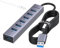 Hub multipuerto USB de aluminio de 8 puertos con 7 puertos de datos USB 3.0 de hasta 5 Gbps, divisor USB 3.0 con puerto de alimentación USB C de 5 V/3 A, cable de 47 pulgadas/120 cm de largo,