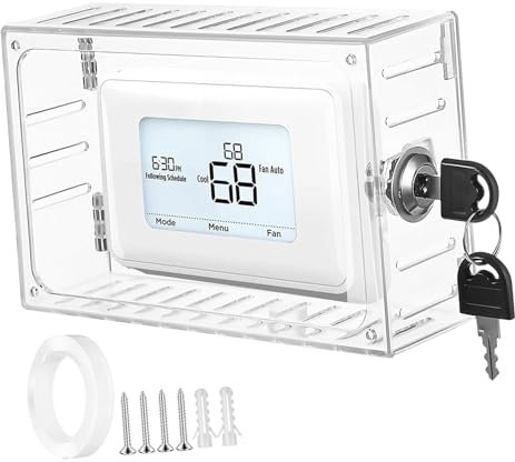 GETAJGHSD Thermostat-schließfach Transparent Mit Schloss Für Wand Thermostat-abdeckung Schutzgehäuse Aus Kunststoff Einfache Installation
