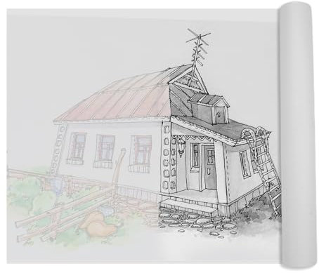 Skizzenrolle Transparent Architektur 20m X 30cm, Transparentpapier Rolle Schnittmusterpapier Rolle 26 G/M² Tracing Paper Roll für Musterübertragungen, Skizzen, Malen, Lampenschirme, Verpackungen