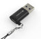 Sonero USB A auf USB C Adapter, schnelles Laden 3A 15W, 480 Mbps Datenübertragung, OTG, kompatibel mit iPhone, Samsung Galaxy, Watch, Google Pixel UVM., Aluminium/schwarz