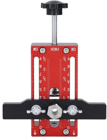 Schranktür-Montagevorrichtung, Schranktür-Vorrichtung aus Aluminiumlegierung mit Stützarm und Klemme, 0–2,8 Zoll Höhenverstellung, Schrank-Hardware-Locator-Installationswerkzeug