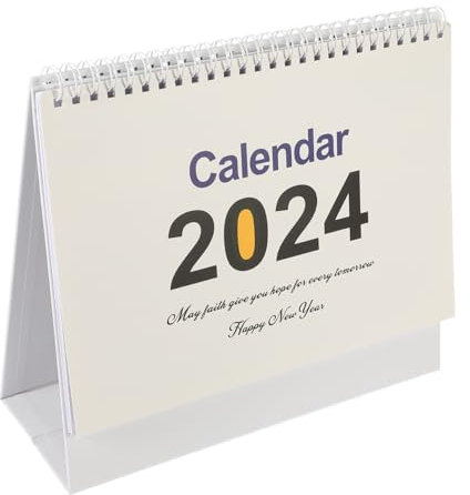 NUOBESTY Bürotischkalender Kleiner Papier Stehkalender mit Farbiger Tischdekoration für Büro Zuhause und Schüler