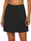 PINSPARK Tennis Skort Damen Hoher Taille Plissiert Tennisrock Frühling UV-Schutz Golfrock Bequem Running Wandern Sportrock Seitenschlitz Sports Skort Schwarz M