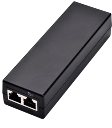 Puleuroy Injecteur POE 2,5 Gigabit 100/1000 Mbps/1G/2,5G pour Alimentation Active IEEE802.3af/at pour Sortie de Périphérique POE 54 V Prise UE