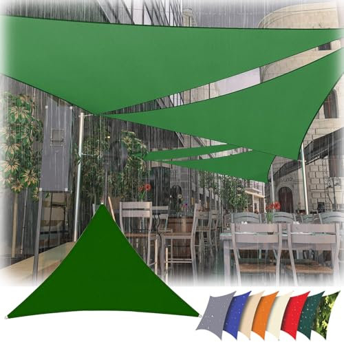 Voile d'ombrage Imperméable Triangulaire 2x3x4m,Toile Ombrage Protection Solaire avec Cordes,UV Blocage Voile de Soleil Abri pour Patio Jardin,Carport,Terrasse,Piscine,Balcon