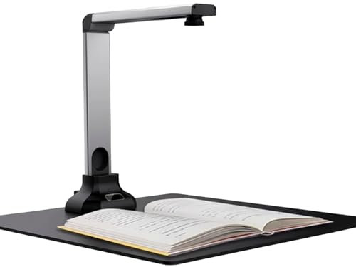 Escáner de libros portátil HD,Alta Definición Escáner de Documentos de 13 millones de píxeles,Escáner de Libros y Documentos para oficinas de cursos remotos y educación,compati(Size:20 million pixels)