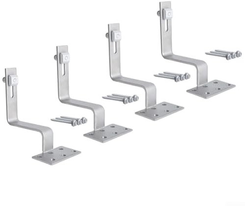 SPORTARC Edelstahl-Dachhaken für Solarmodul-Montage, sichere PV-Halterungen für Außeninstallationen (1 Set)