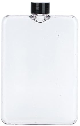 Flat Design Water Flasche - Dünne Wasserflasche, minimalistische Wasserflasche | 500 ml umweltfreundliche flache Flasche für Wanderfahrten, zusammenklappbare schlanke Flasche für den täglichen Pendelv