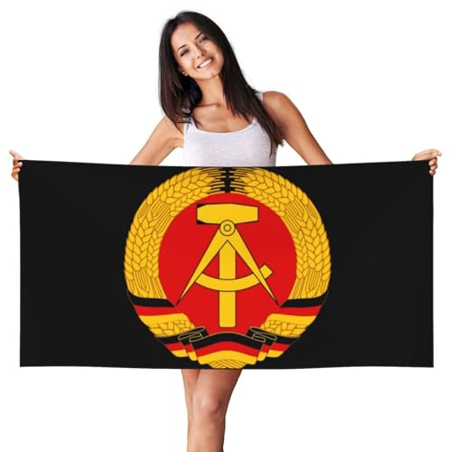 DDR Nationales Emblem Tuch|Leicht| Schnell Trocknend Für Strand Und Bad| Geeignet Für Reisen| Outdoor-Einsatz| Schwimmen| Camping| Kompakt Und Praktisch