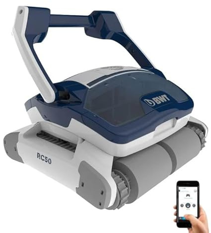 Suinga Robot limpiafondos Piscina Profesional automático RC50 – Limpieza Total de Suelo, Paredes y línea de Agua con Filtro 4D y Control por App
