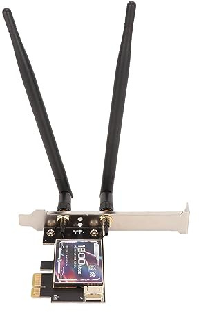 Bewinner WiFi6 AX1800 Adaptador WiFi PCIe, Bluetooth 5.2, WPA3 802.11ax Banda Dual, Antena de Alta Ganancia de 6dbi, Velocidad de WiFi AX1800Mbps, Adaptador de Red Inalámbrica de Baja
