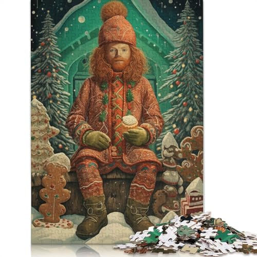 1000 Pieces Cute Gingerbread Man Jigsaw Puzzles Puzzles for Teenagers Gifts for Adults Puzzle Gifts 1000pcs (75x50cm)