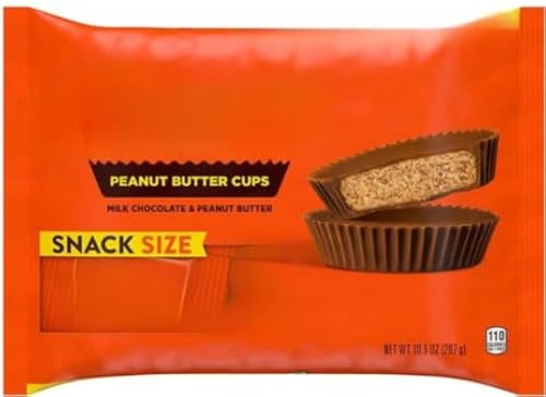 Milk Chocolate Peanut Butter Cups Snack Size Multipack 297g (Pack of 2) Chocolate is happiness you can eat Twisty Treat Gift Hamper For Birthday,Christmas,Easter,New Year