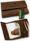 Tabaktasche 'Tåruk' – Premium Tabak-Beutel aus Leder – Dreher-Tasche mit Magnetverschluss, Filterfach und Double Blättchen-Halter – Vintage Brown