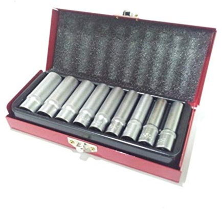 Fast World Shopping Lot de 9 douilles Attaque 35,6 cm Longueur 5 cm Chrome vanadium Tiroir métal