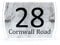 CS Printing House Number Plaque Glass Effect Acrylic Sign Door Plate Marble Wall Display 2 Part Branded Acrylic (White Marble)