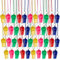 THE TWIDDLERS 60 Fischietti in Plastica Neon con Cordini Colori Vivaci - Suono Forte, Resistente - Sport, Carnevale, Festa di Compleanno, Bomboniere, Natale, Pignatta, Regalini per Bambini.