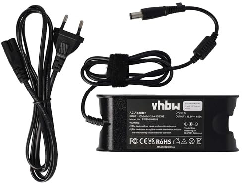 vhbw 1x Bloc d'alimentation Compatible avec Dell Vostro 3750, 3560, 3450, 3550, 3000, 3400, 3500, 3460, 3700, 3300, 3360 Ordinateur Portable, 90 W