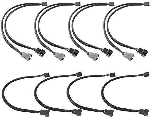 CESFONJER 4 Pack PWM Fan Cable Converter, Y Splitter, 4 Pin Fan Extension Cable