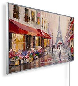 Könighaus 600W Infrarotheizung mit Bild in HD Qualität ✓ inkl. Smart Thermostat ✓ 5 Jahre Garantie ✓ Doppelter überhitzungsschutz ✓ Infrarot Wandheizung ✓ Motiv: 236. Eifelturm