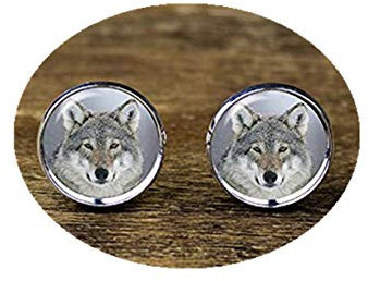 Death Devil Handgefertigte Manschettenknöpfe, Wolf-Manschettenknöpfe, Wolf-Schmuck, Wolf-Accessoires, Geschenk der Liebe, Metall