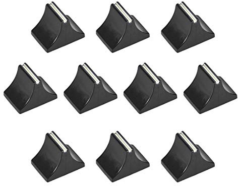 sourcing map 10 Stück Gerade Schiebepotentiometer Kunststoff Abblendkappe für 4x1,6 mm Welle, 14x10x11 mm (LxBxH)