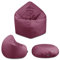 BuBiBag - 2in1 Sitzsack Bodenkissen - Outdoor Sitzsäcke Indoor Beanbag in 32 Farben und 3 Größen - Sitzkissen für Kinder und Erwachsene (100 cm Durchmesser, Weinrot)