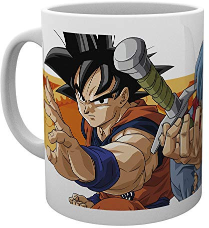 Dragon Ball Super Tasse Future Crew weiß, bedruckt, 100% Keramik, Fassungsvermögen ca. 275 ml.