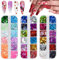 EBANKU Holographic Heart Nail Sequins, 3D Mixed Laser Heart Love Nail Glitter Sequins Confetti Sparkle Flakes Manicure Nail Art Decoration for Women Girls DIY Nail Supplies (3 Boxes)